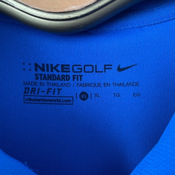Nike golf DRIFIT Sixers men’s breathe color block polo shirts blue/gray - Picture 6 of 6